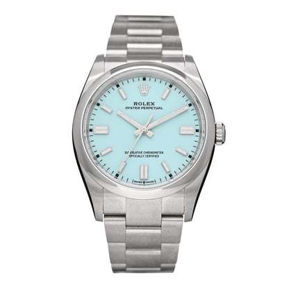 Rolex Stainless Steel 36mm Oyster Perpetual Watch Turquoise 126000 1 of 5