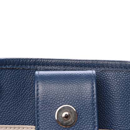 Chanel Glazed Calfskin Small Deauville Tote Blue 13 of 26