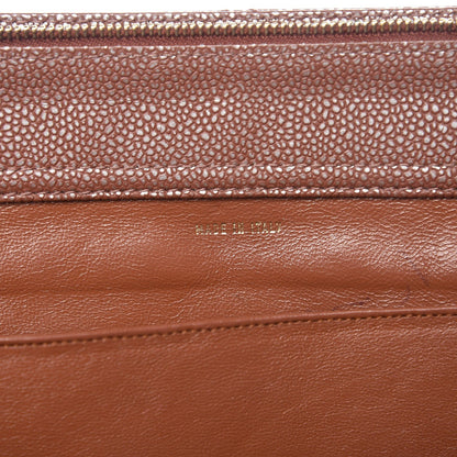 Chanel Metallic Caviar Quilted Shopping Tote Brown 11 of 17