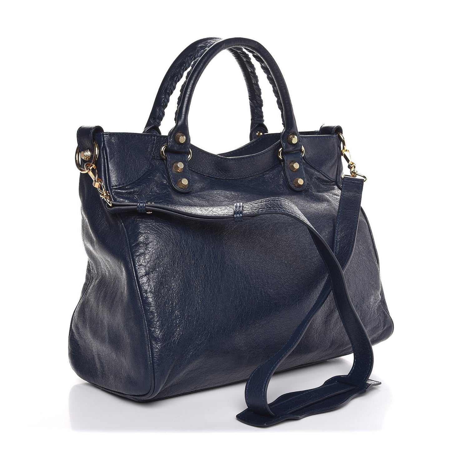 Agneau Giant 12 Gold Hardware Velo Bleu Obscur
