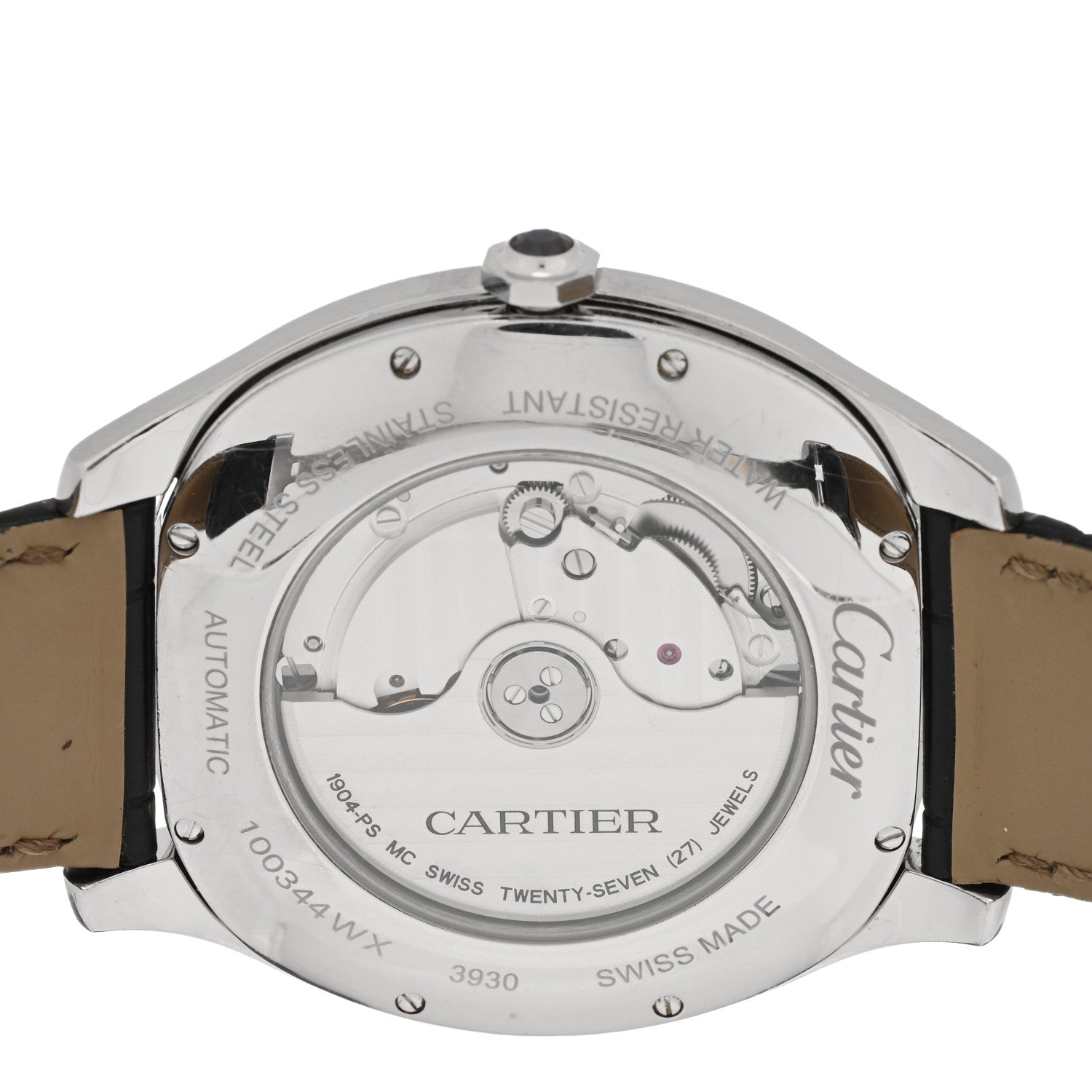 Cartier Stainless Steel Alligator 41mm Drive De Cartier Automatic Watch Black 4 of 4