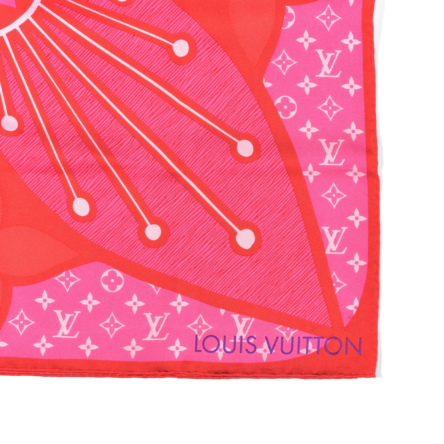 Louis Vuitton Silk Square Scarf Pink 3 of 4