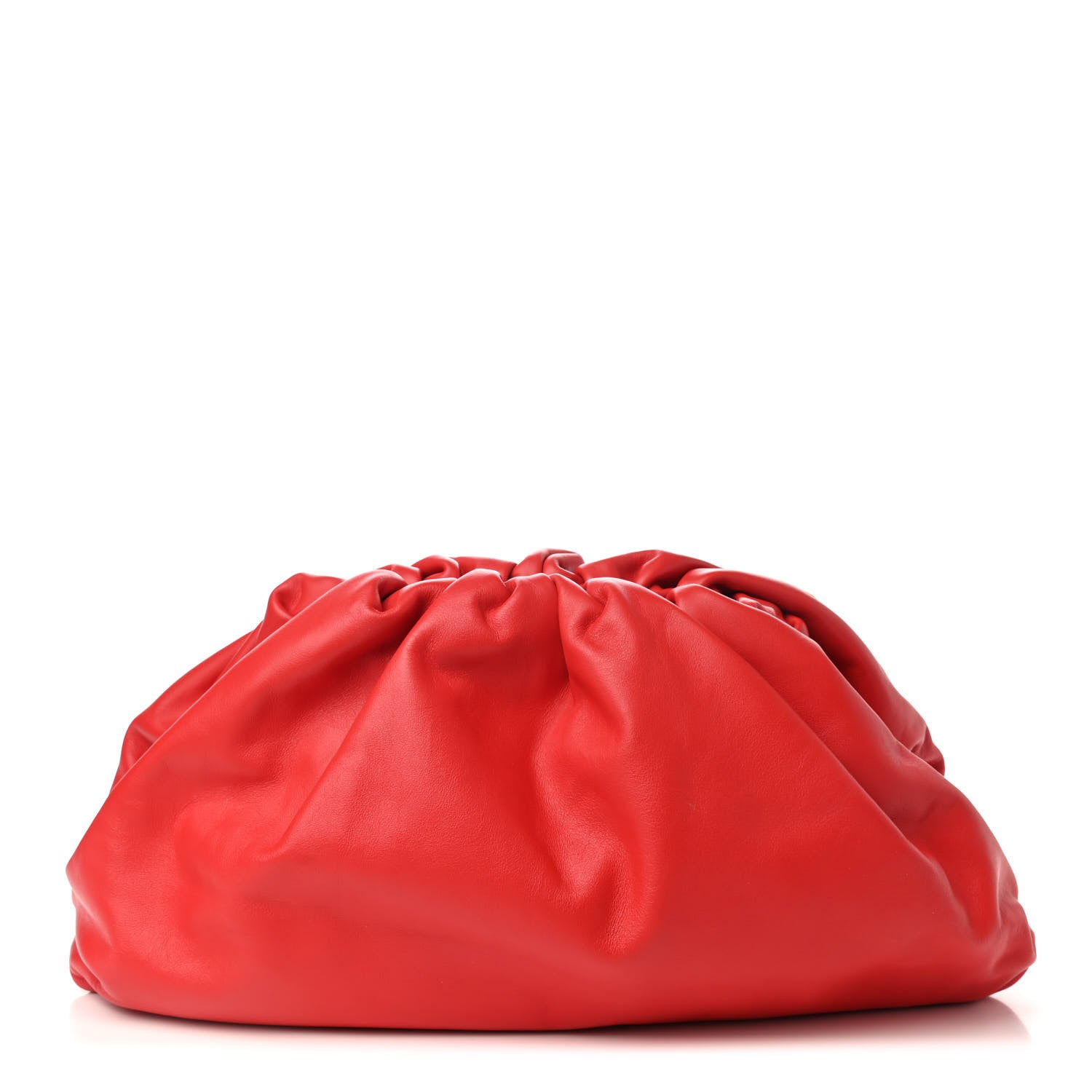 Bottega Veneta Smooth Butter Calf The Pouch Oversized Clutch Bright Red 1 of 6