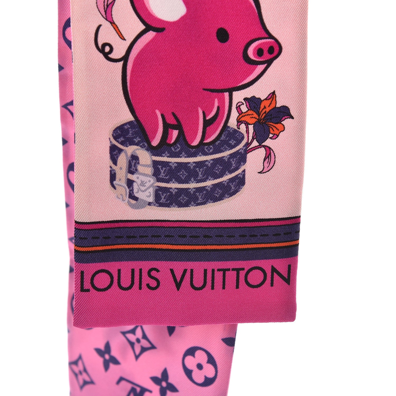 Louis Vuitton Silk Monogram Superstition Bandeau Rose 3 of 4