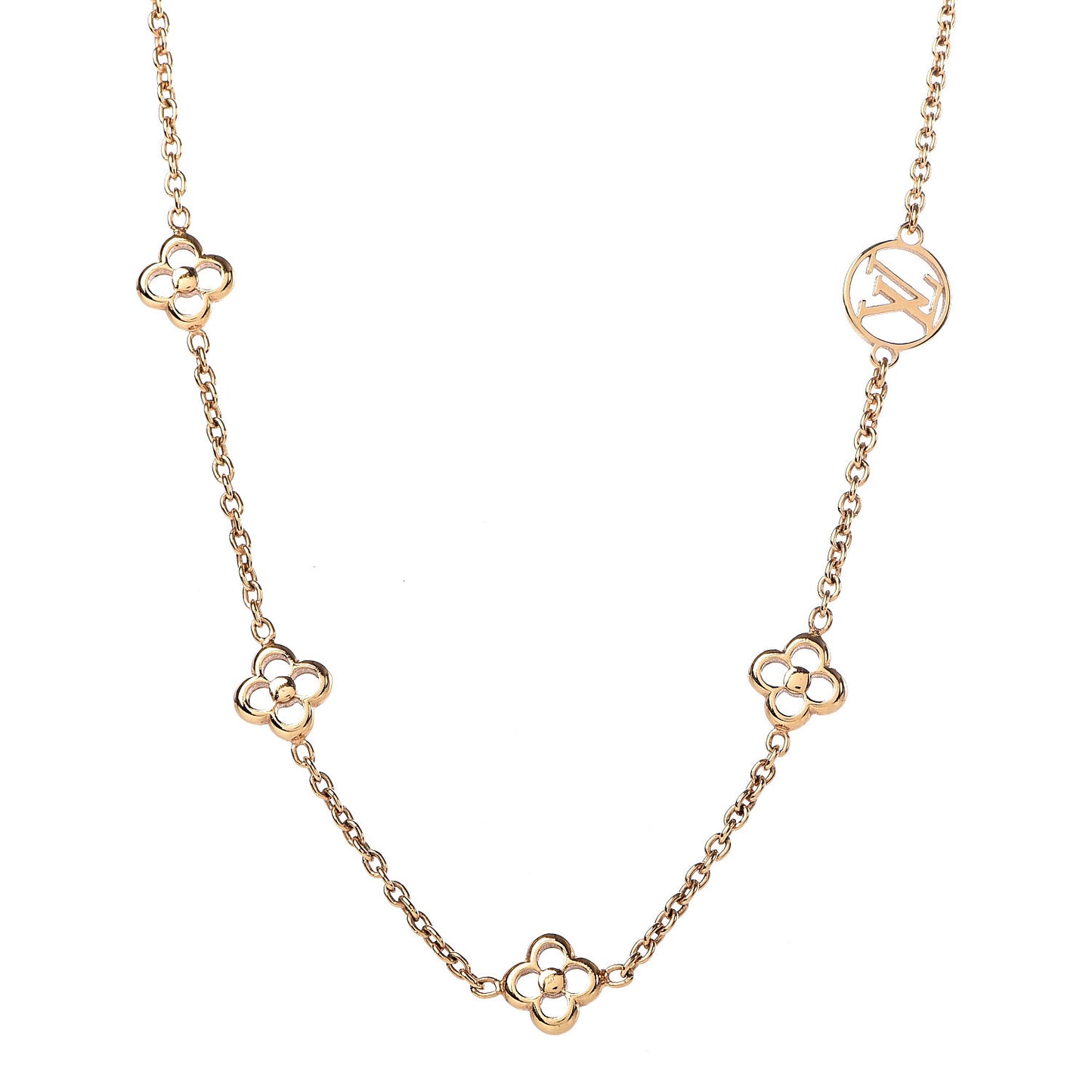 Flower Full Necklace Gold