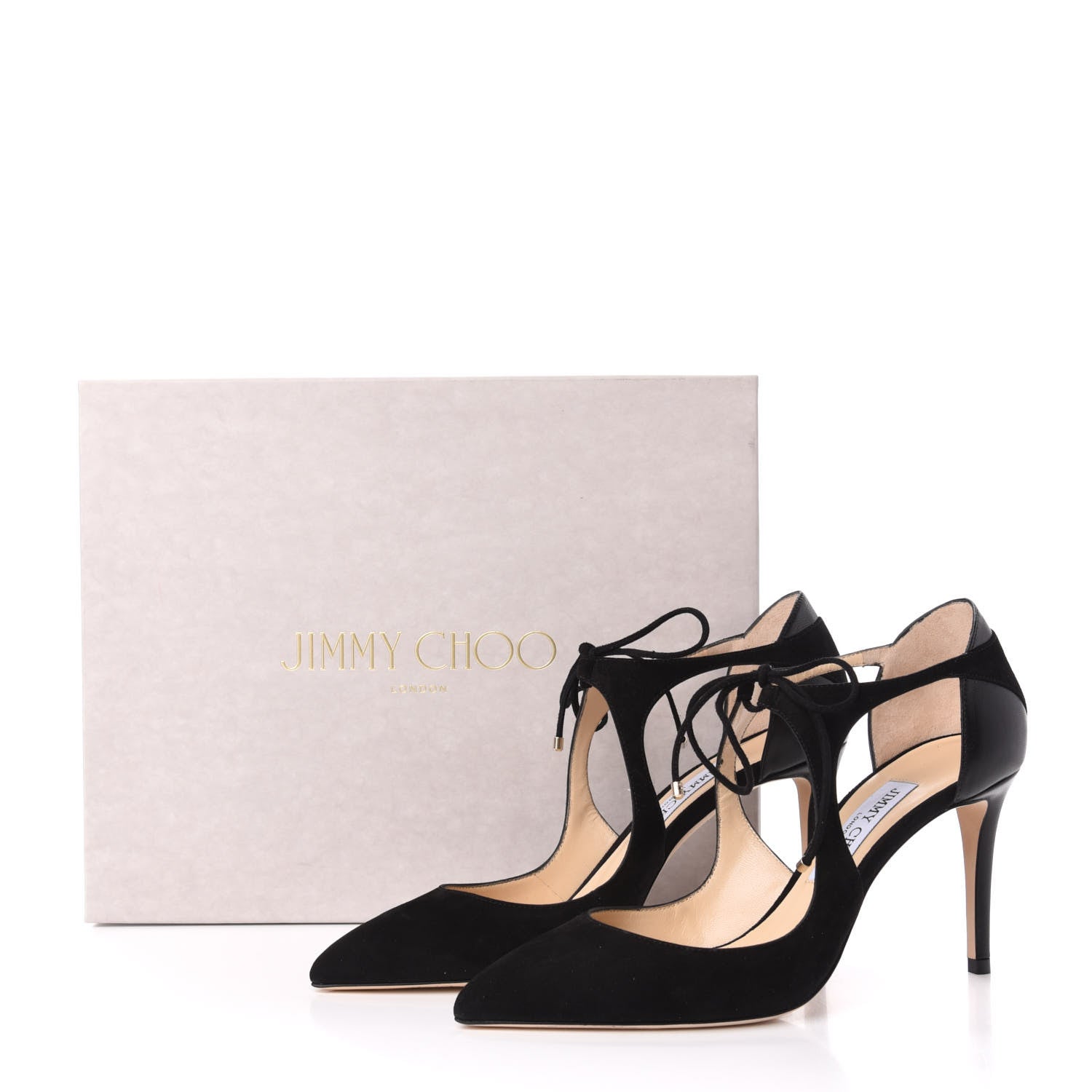 Jimmy Choo Suede Nappa Vanessa 85 Pumps 38 Black 703364 – FASHIONPHILE