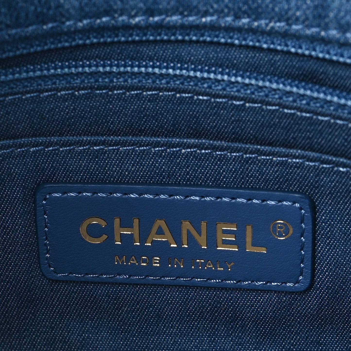Denim Quilted Mini Pearl Crush Rectangular Flap Blue