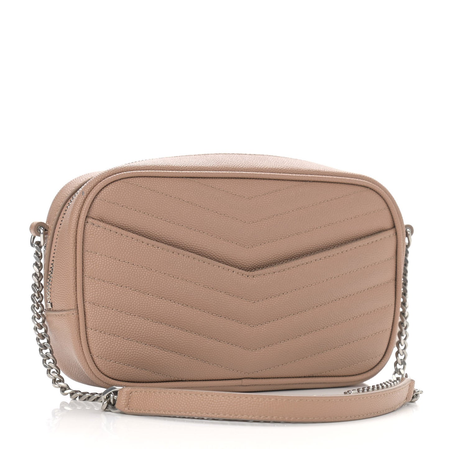 Grain De Poudre Matelasse Monogram Mini Lou Camera Bag Dark Beige
