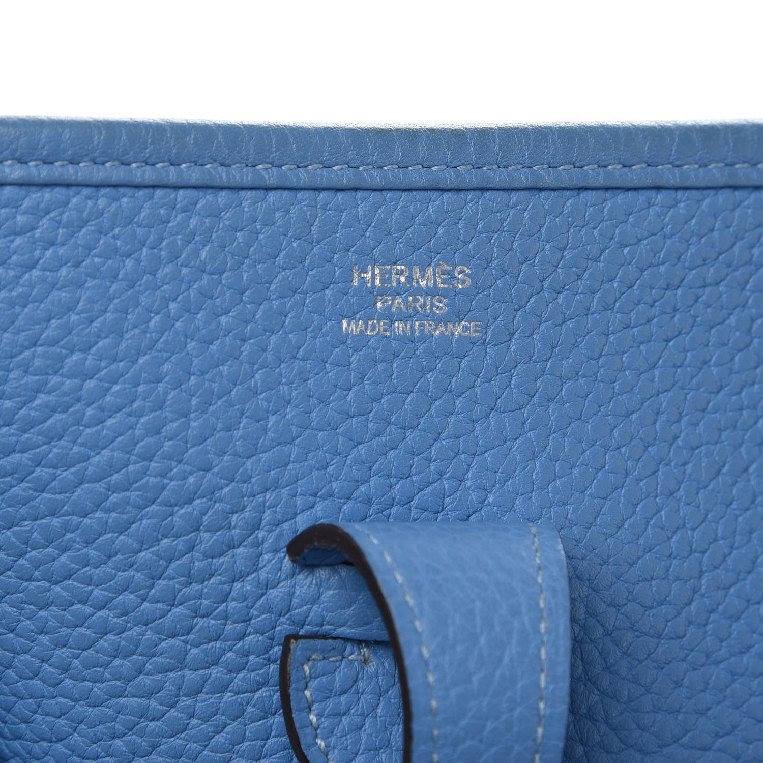 Hermes Taurillon Clemence Evelyne III PM Bleu Paradis 6 of 14