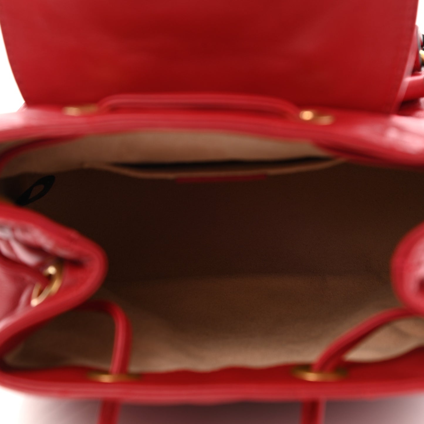 Calfskin Matelasse GG Marmont Flap Backpack Hibiscus Red