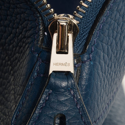 Hermes Taurillon Clemence Bolide 35 Bleu De Malte 3 of 19