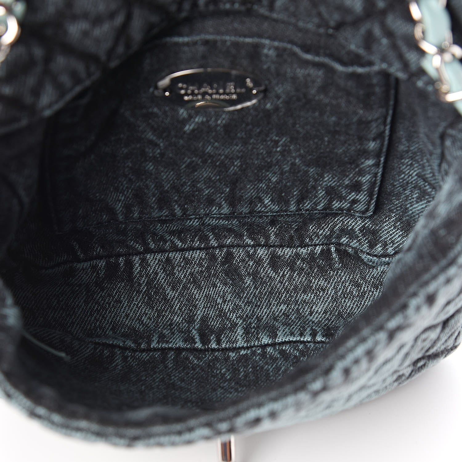Chanel Denim Quilted Small Denimpression Flap Blue Black 5 of 10