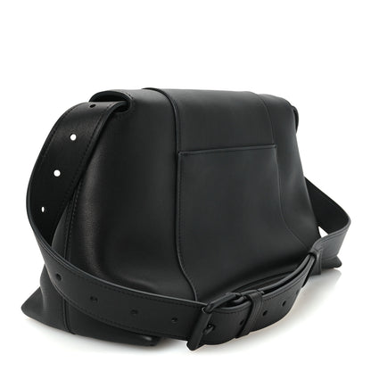 Balenciaga Grained Calfskin Monochrome M Downtown Shoulder Bag Black 3 of 10