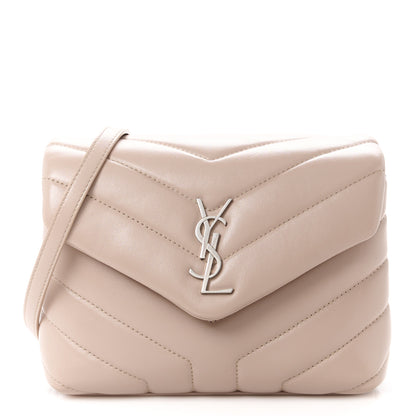 Saint Laurent Calfskin Y Quilted Monogram Toy Loulou Crossbody Bag Light Natural 1 of 11