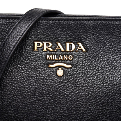 Prada Vitello Daino Crossbody Bag Black 10 of 10