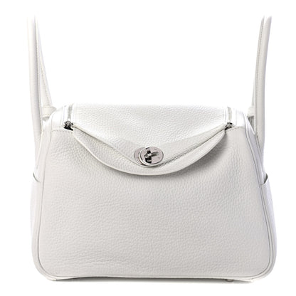 Hermes Taurillon Clemence Lindy 26 White 1 of 8