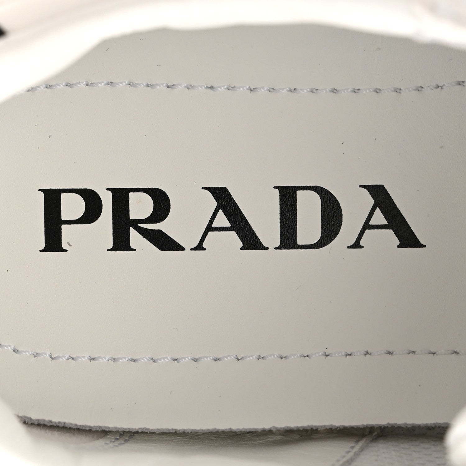 Prada Vitello Rois Triangle Womens Downtown Low Top 30mm Sneakers 38 White Black 8 of 10