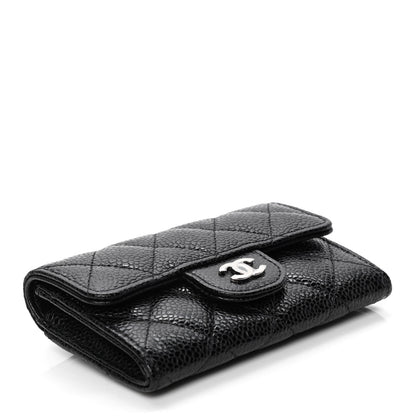 Chanel Caviar Quilted Flap Card Holder Wallet Black 3 of 4