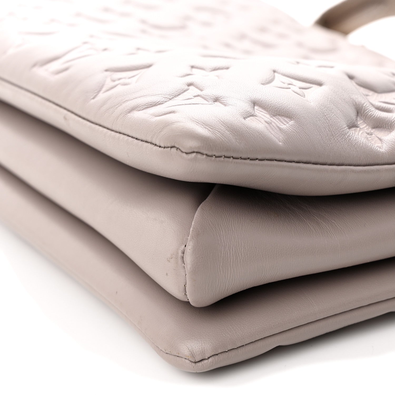 Louis Vuitton Lambskin Embossed Monogram Coussin MM Grey 16 of 27
