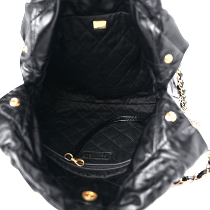 Chanel Shiny Calfskin Quilted Small Chanel 22 Black 5 of 9