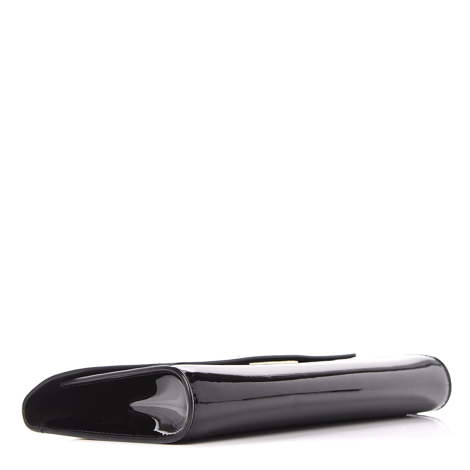 Christian Louboutin Patent Degrade Snakeskin Printed Vero Dodat Clutch Black Ivory 4 of 8