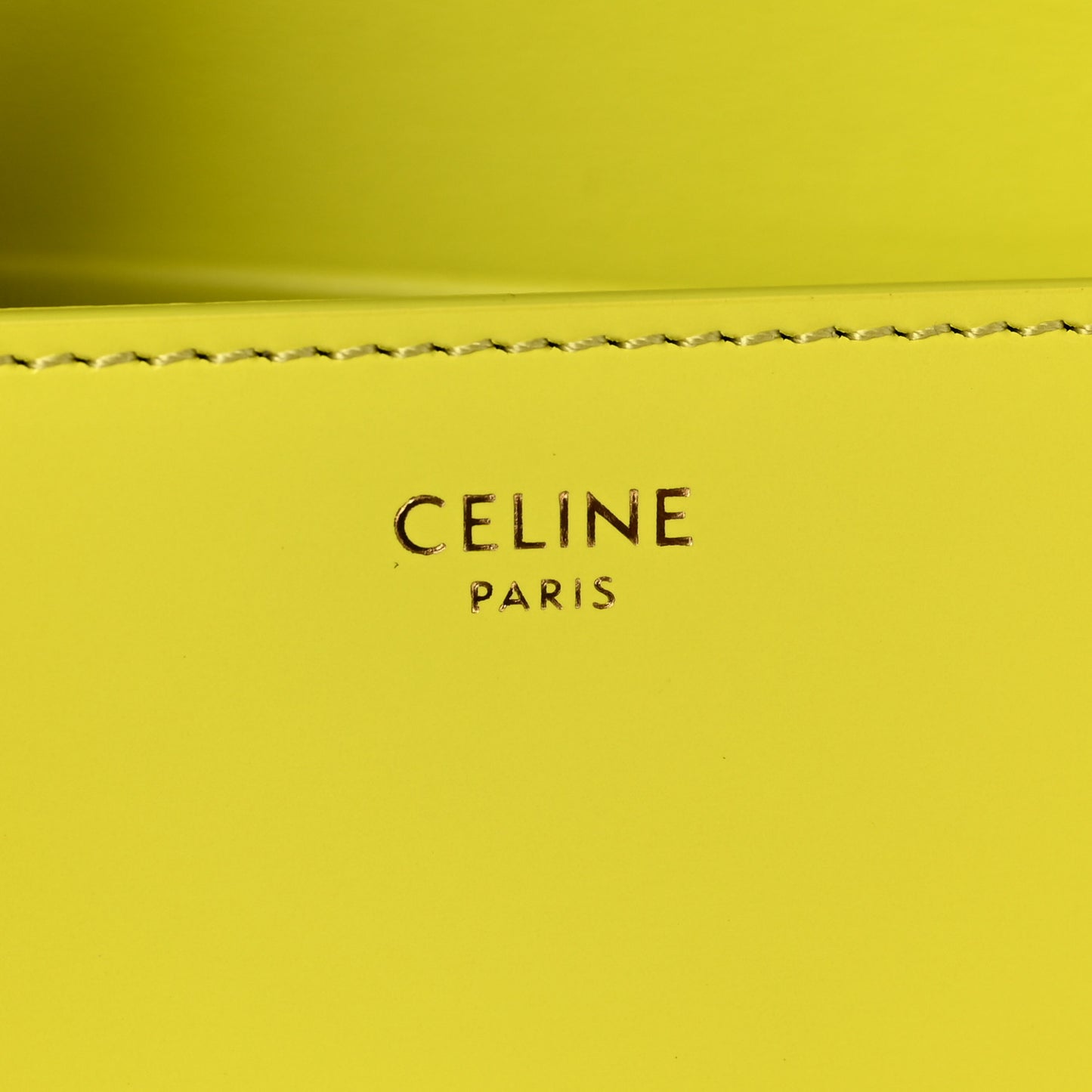 Shiny Calfskin Cuir Triomphe Chain Shoulder Bag Anis