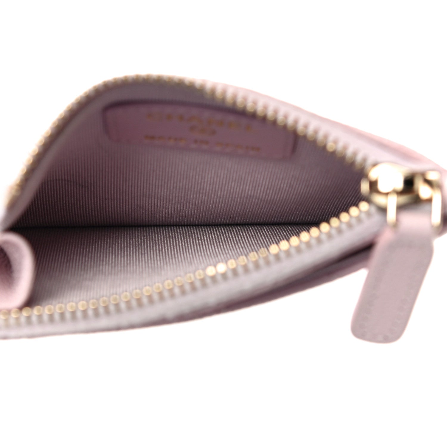 Chanel Caviar Quilted CC Zip Card Holder Light Pink 5 of 14