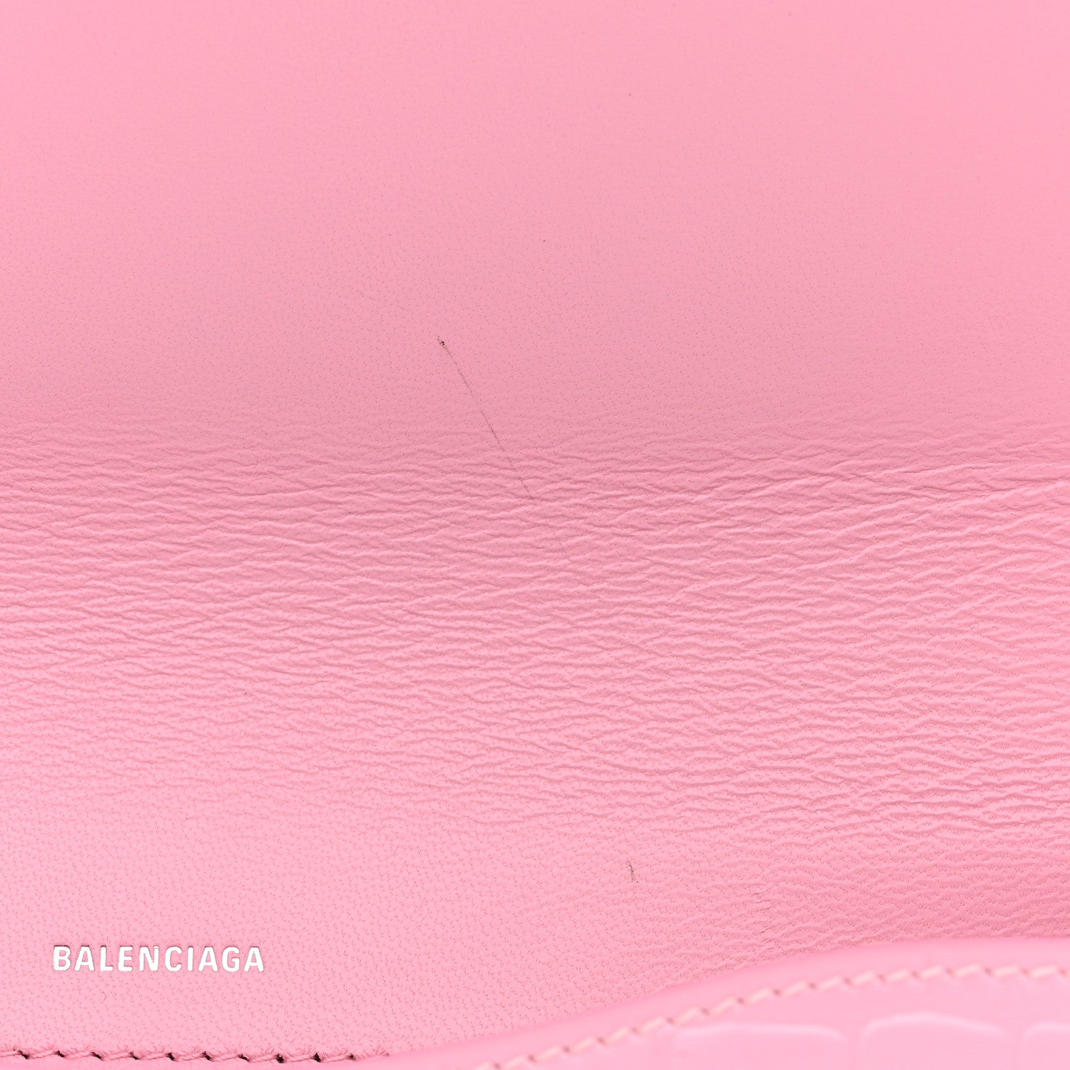 Balenciaga Shiny Calfskin Crocodile Embossed Ghost Sling Bag Pink 13 of 16