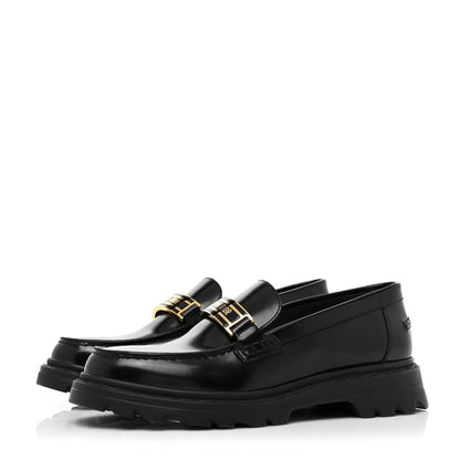 Christian Dior Brushed Calfskin Dior Code Lug Sole 15mm Loafers 36 Black 3 of 9