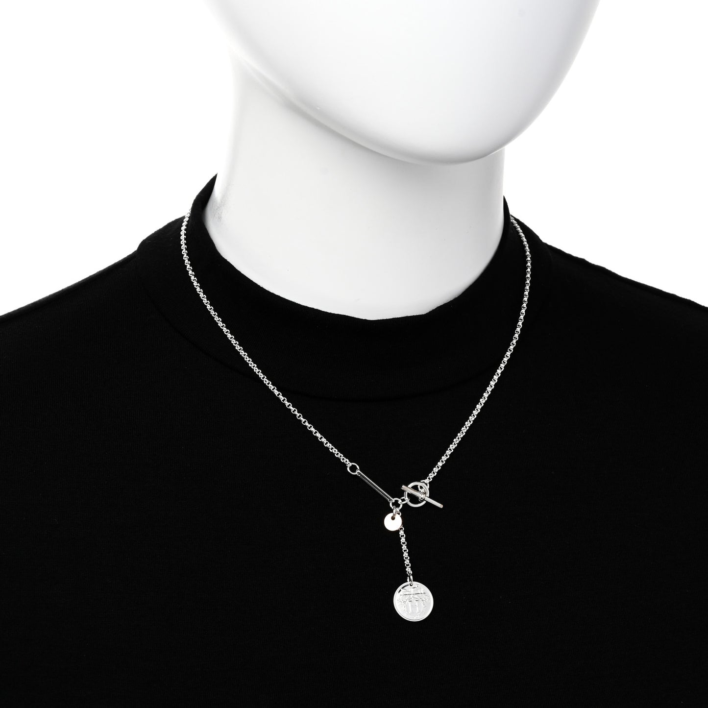 Sterling Silver 18K Rose Gold PM Ex-Libris Pendant Necklace