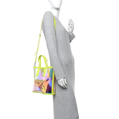 MCM Iridescent PVC Shopper Tote Neon Hologram 2 of 14
