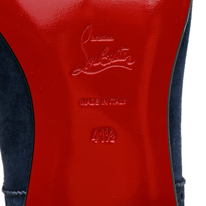 Christian Louboutin Veau Velours Mens So Charles Flat Oxfords 41.5 Navy 7 of 10