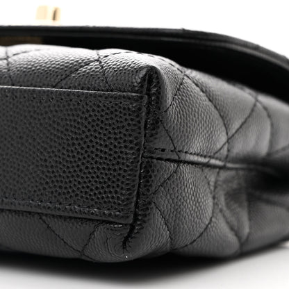 Chanel Caviar Quilted Coco Handle Clutch With Chain Black 10 of 11
