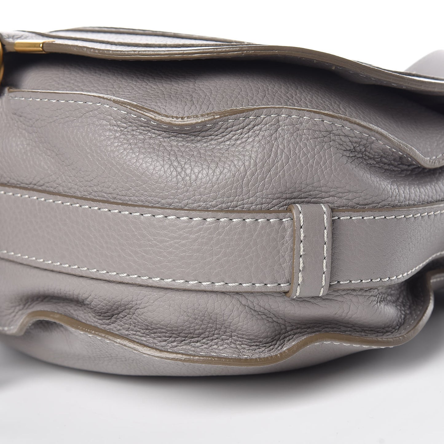 Calfskin Medium Marcie Round Crossbody Bag Cashmere Grey