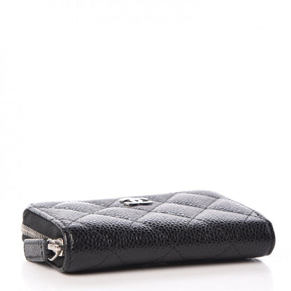 Chanel Caviar Quilted Zip Coin Purse Black 4 of 14