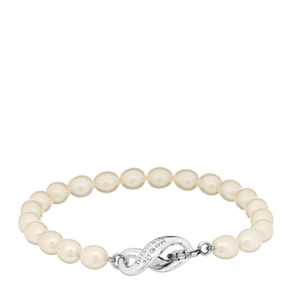 Tiffany Sterling Silver Pearl Figure 8 Bracelet 2 of 4