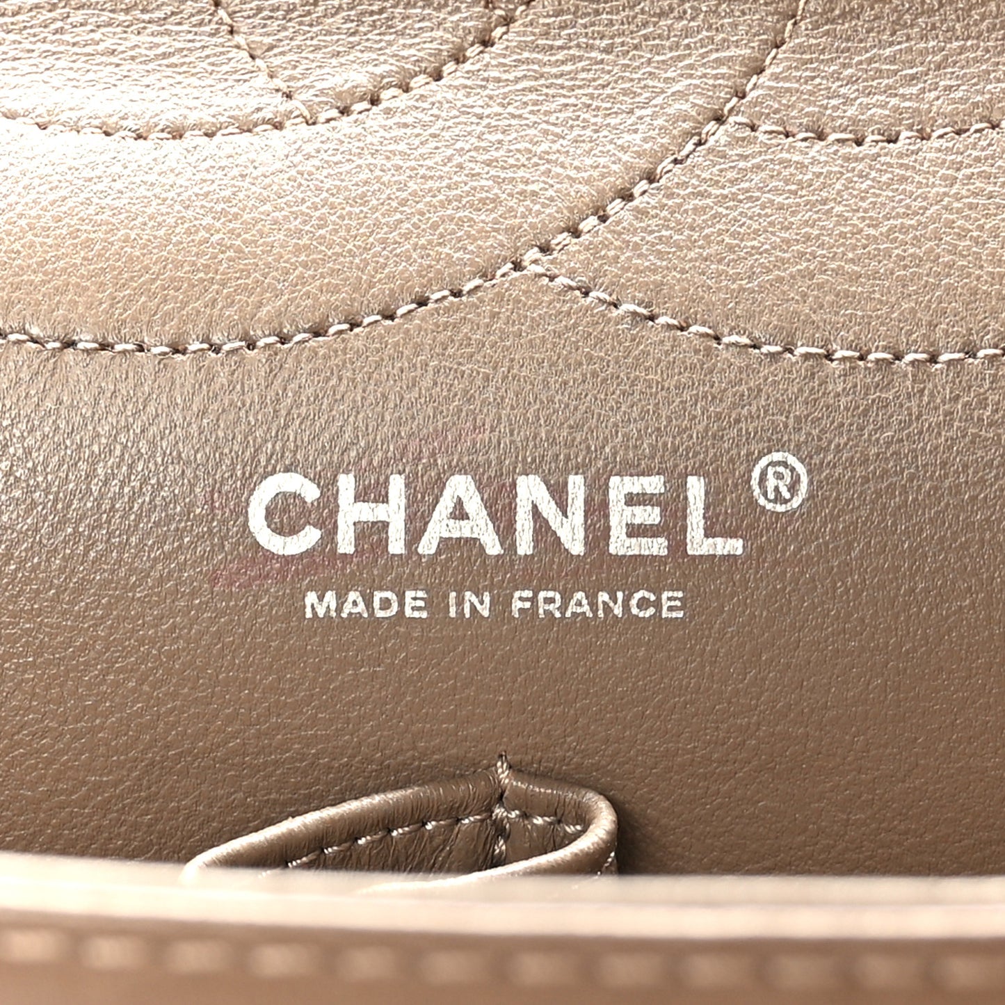 Patent Quilted 2.55 Reissue 227 Flap Taupe
