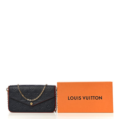 Louis Vuitton Empreinte Pochette Felicie Chain Wallet Marine Rouge 14 of 14