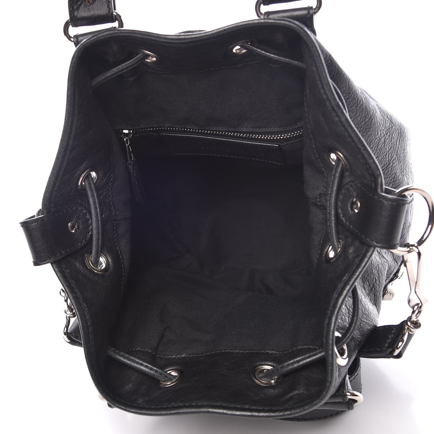 Balenciaga Agneau Giant 12 Silver Hardware Mini Pompon Black 6 of 8