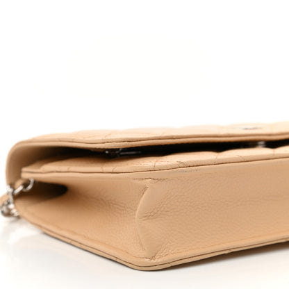 Chanel Caviar Quilted Wallet On Chain WOC Beige 10 of 12