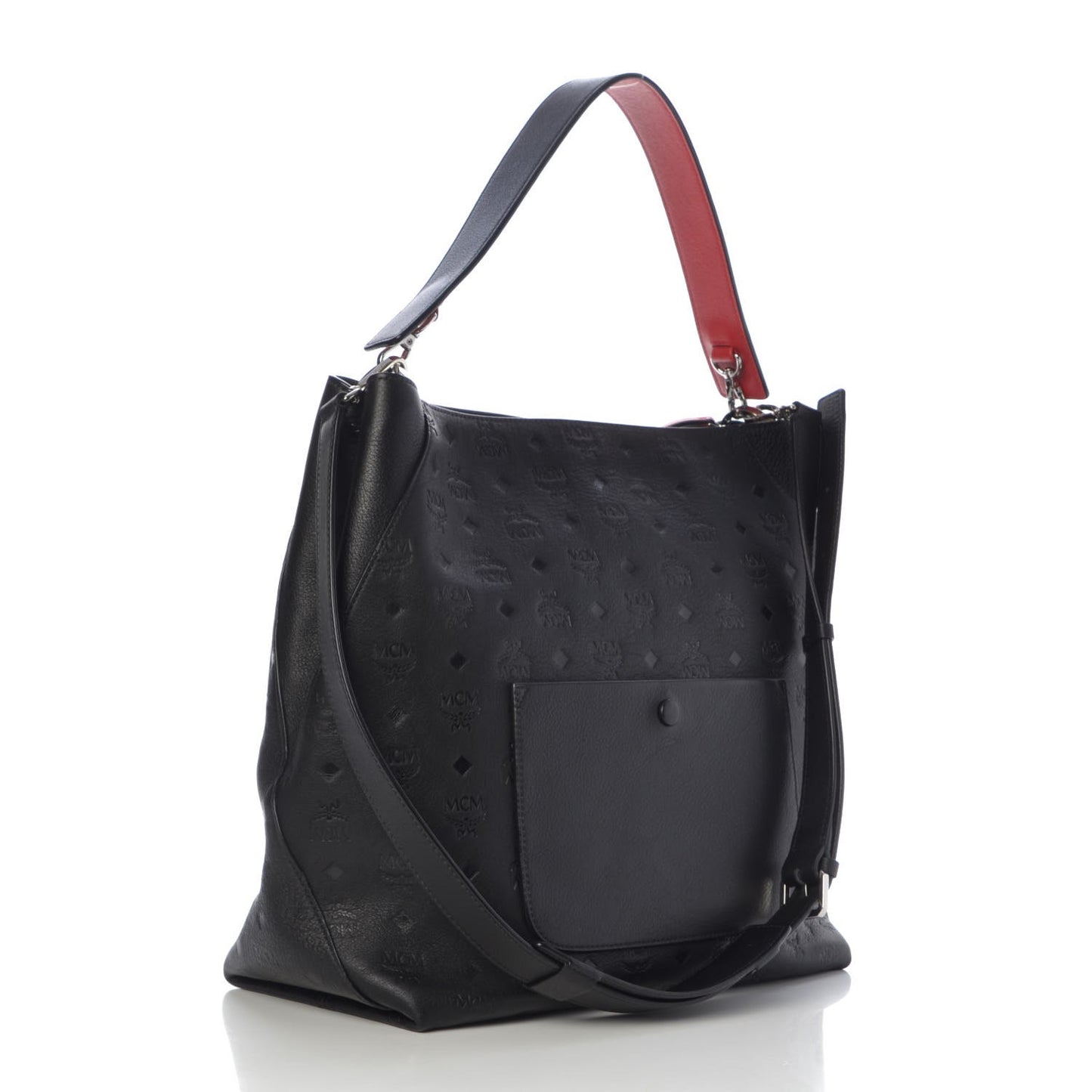 Grained Calfskin Large Klara Hobo Black