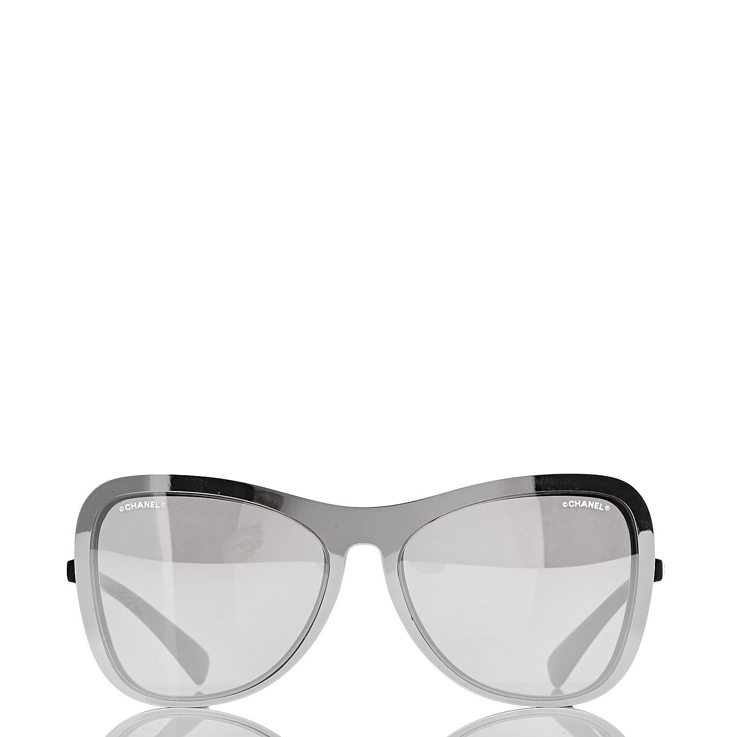 Chanel Clip On Sunglasses 71231A Black Mirror Grey 3 of 11