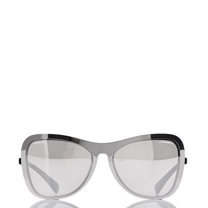 Chanel Clip On Sunglasses 71231A Black Mirror Grey 3 of 11