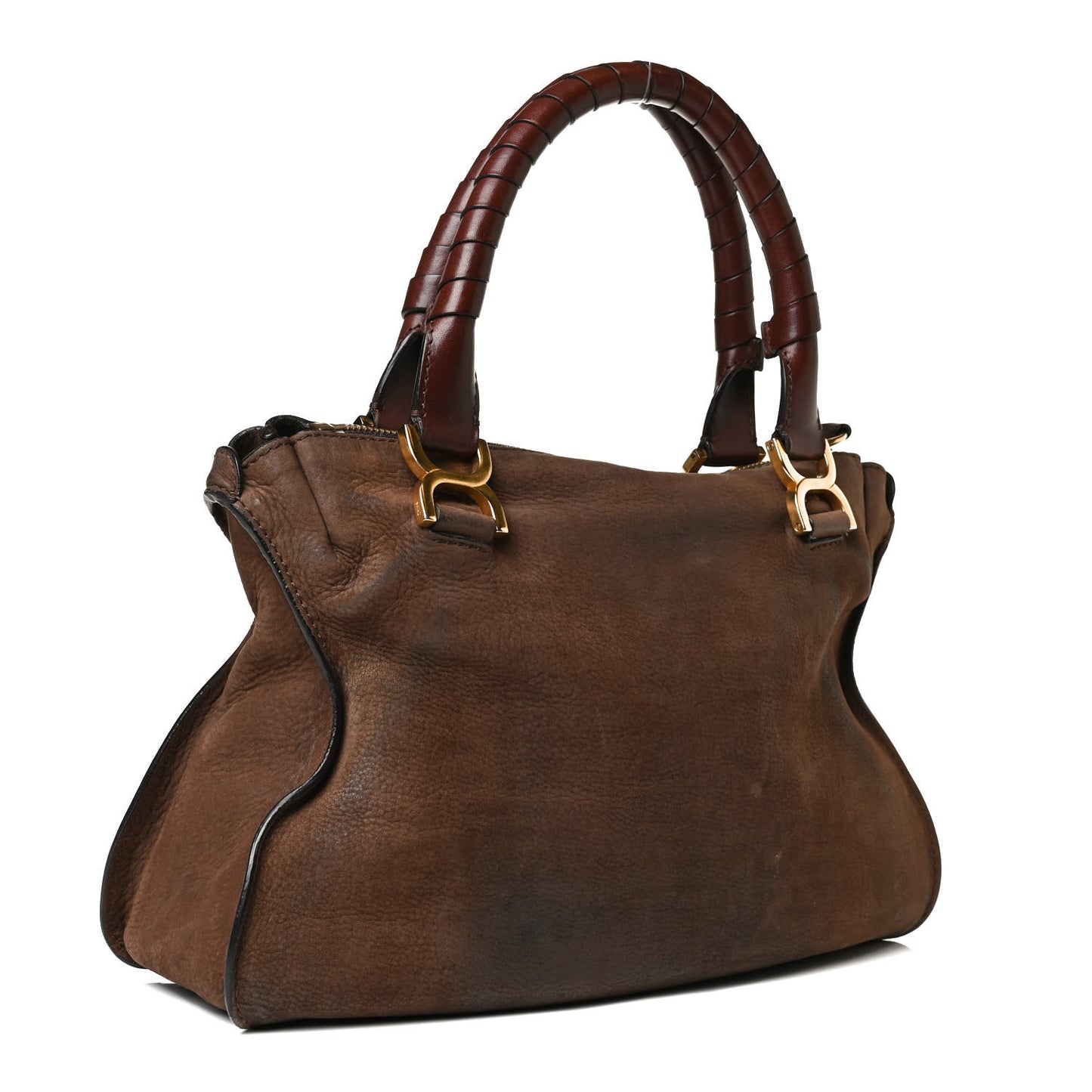 Nubuck Medium Marcie Satchel Dark Brown