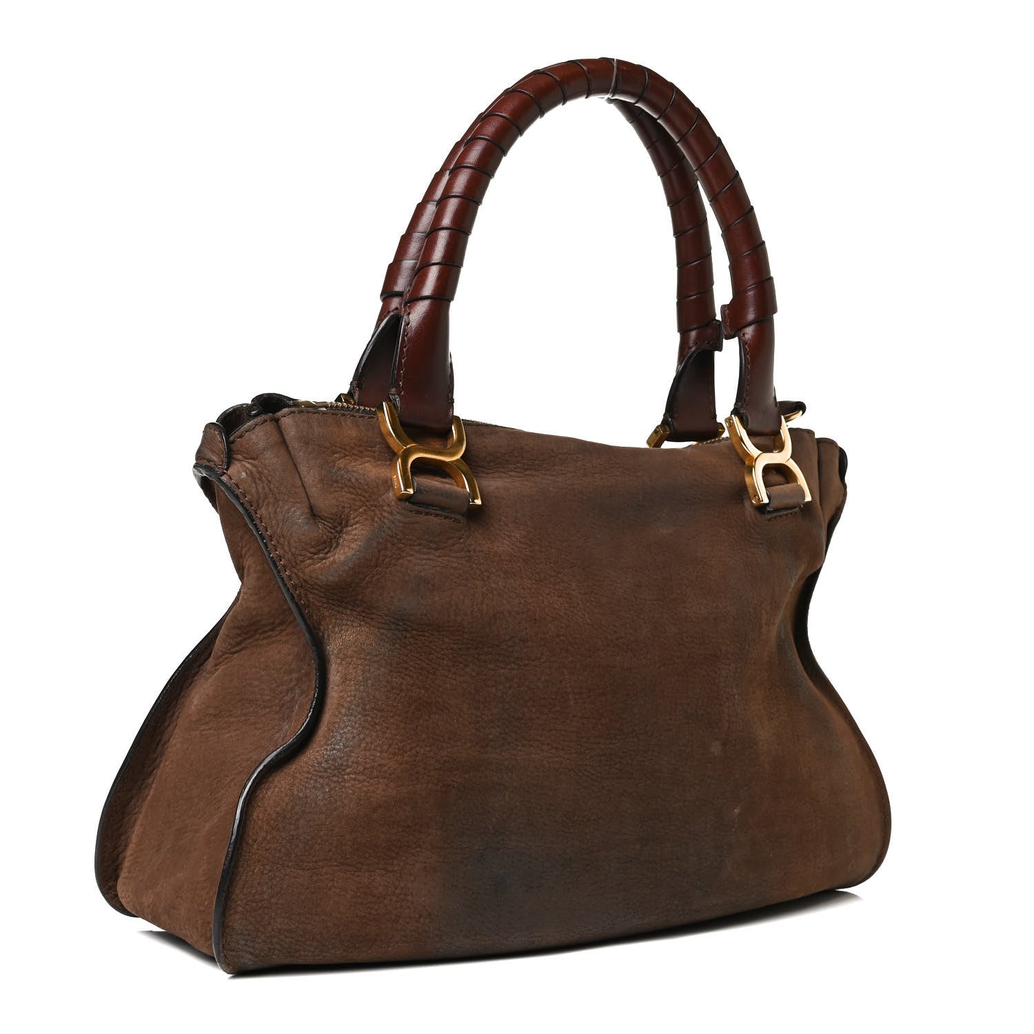 Chloe Nubuck Medium Marcie Satchel Dark Brown 2 of 18