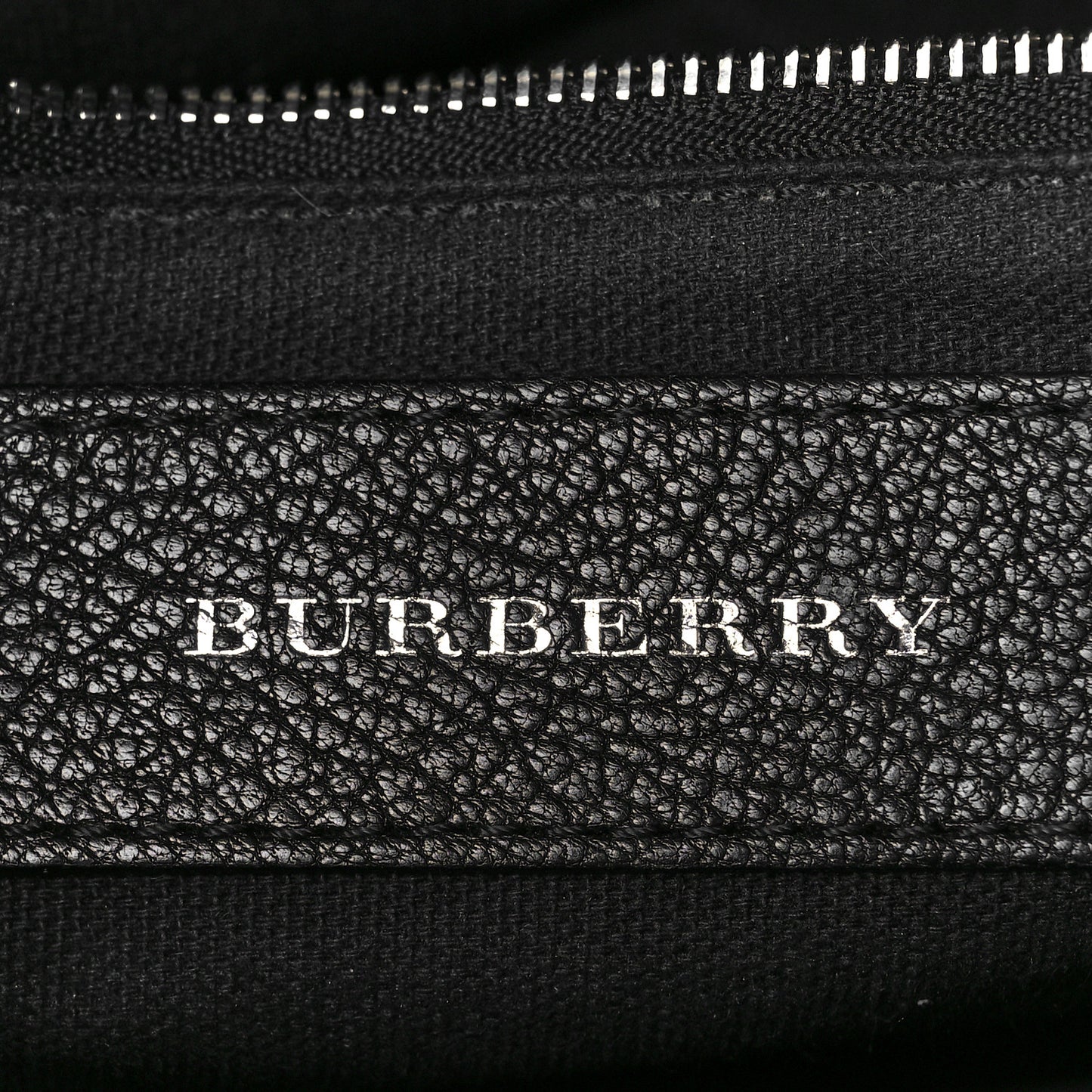 Goatskin Vintage Check Small Banner Tote Black