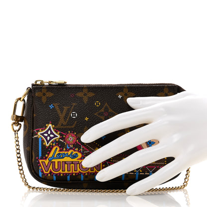 Louis Vuitton Monogram 2020 Christmas Animation Roller Coaster Mini Pochette Accessories Pivoine 2 of 7