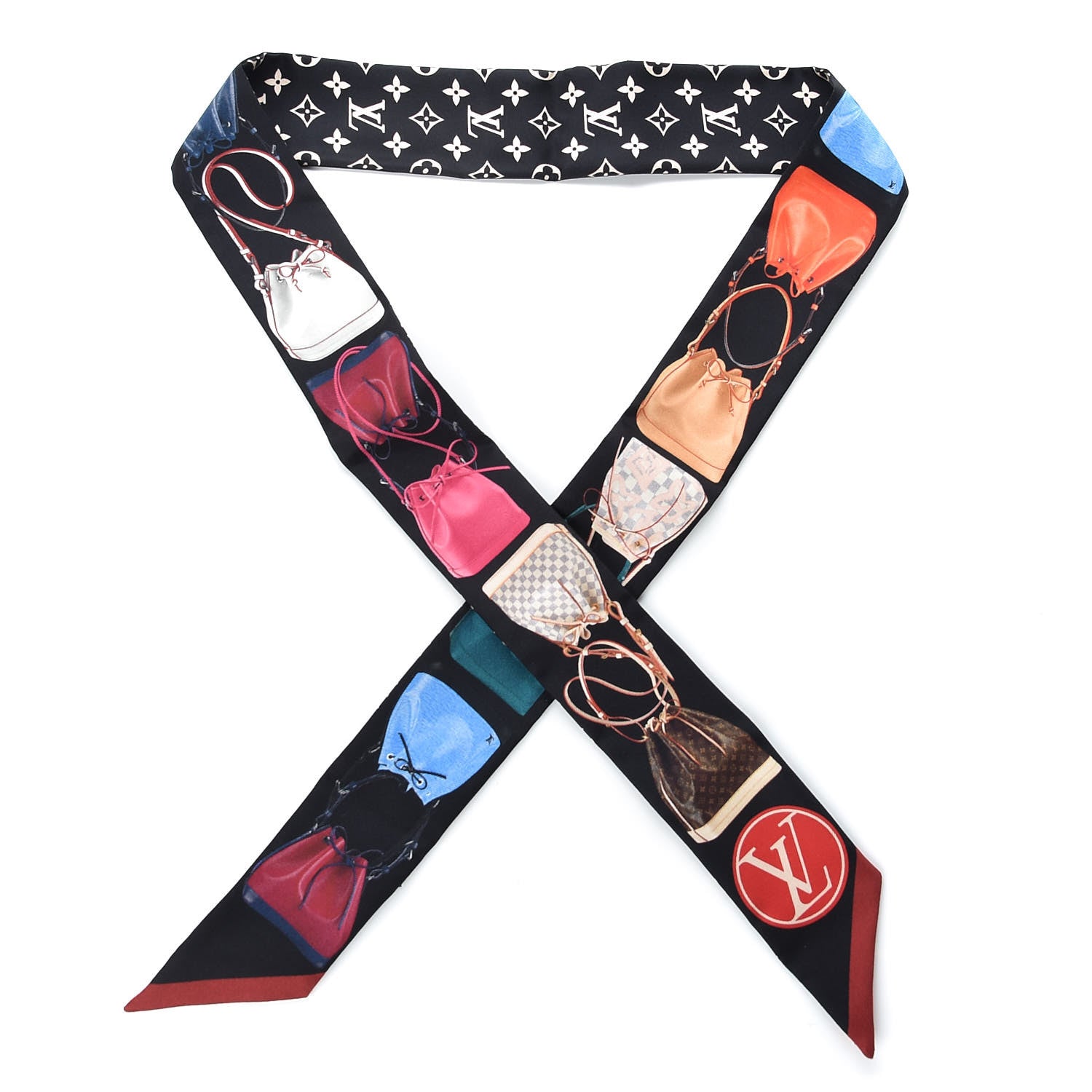 Louis Vuitton Silk Monogram Tribute To Noe BB Bandeau Black 1 of 5