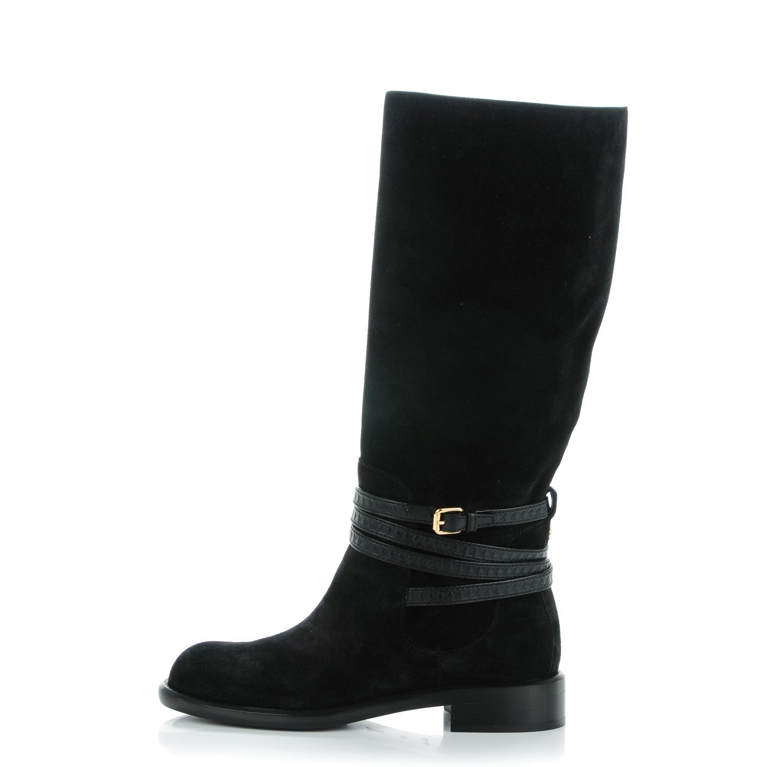 Louis Vuitton Suede Crossroads High Boot 38 Black 1 of 7