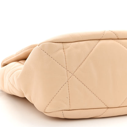 Chanel Goatskin Quilted Large Chanel 19 Flap Beige 9 of 11